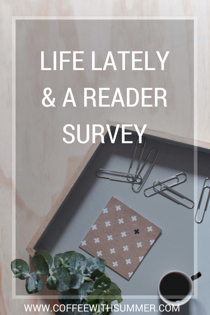 Life Lately & A Reader Survey