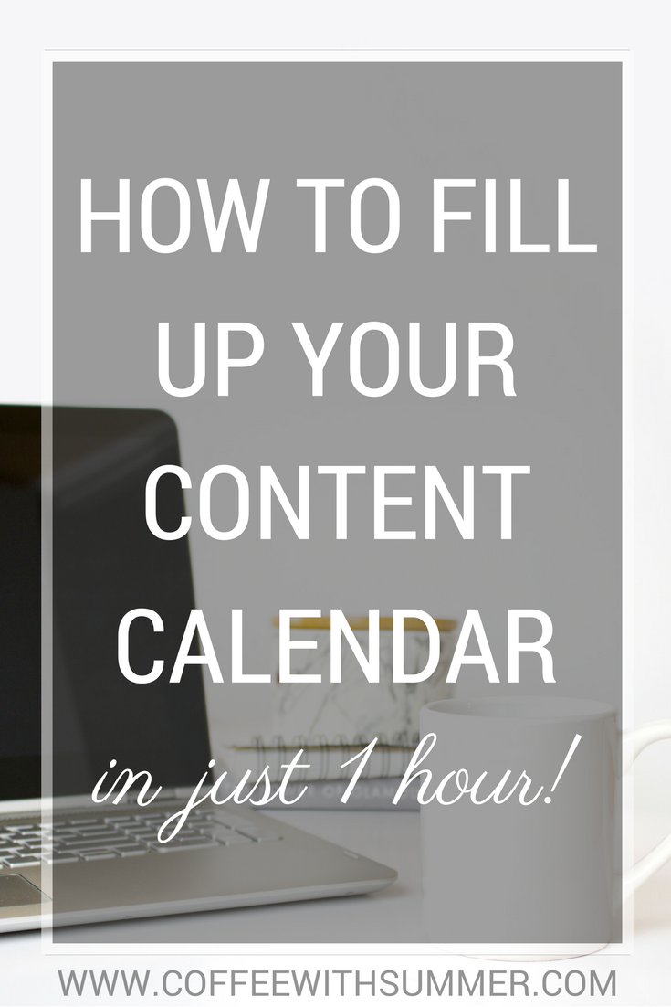 How To Fill Up Your Content Calendar In An Hour