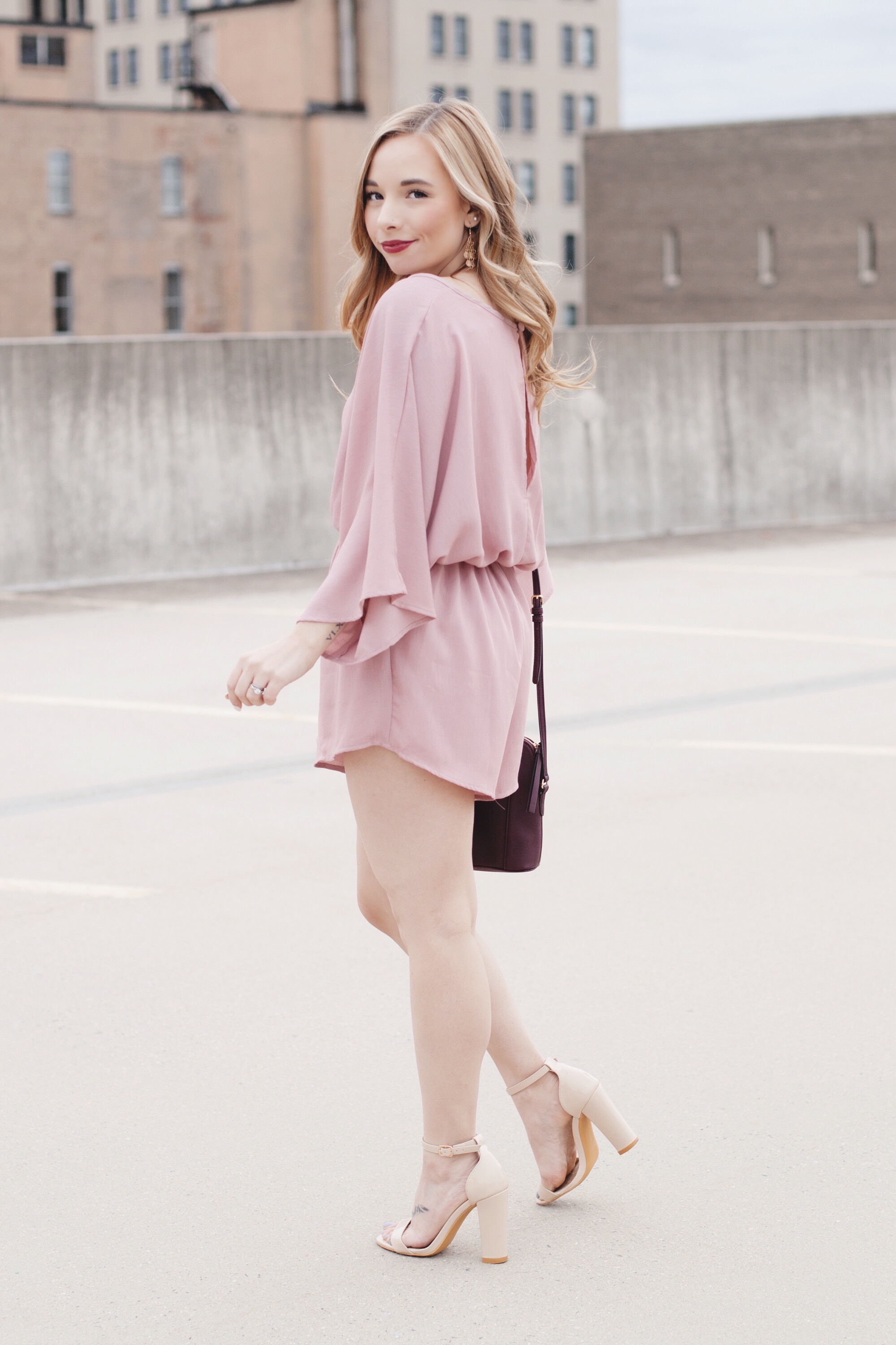 Mauve Romper From The Cheeky Lemon