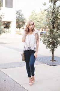 White Lace Blouse Outfit