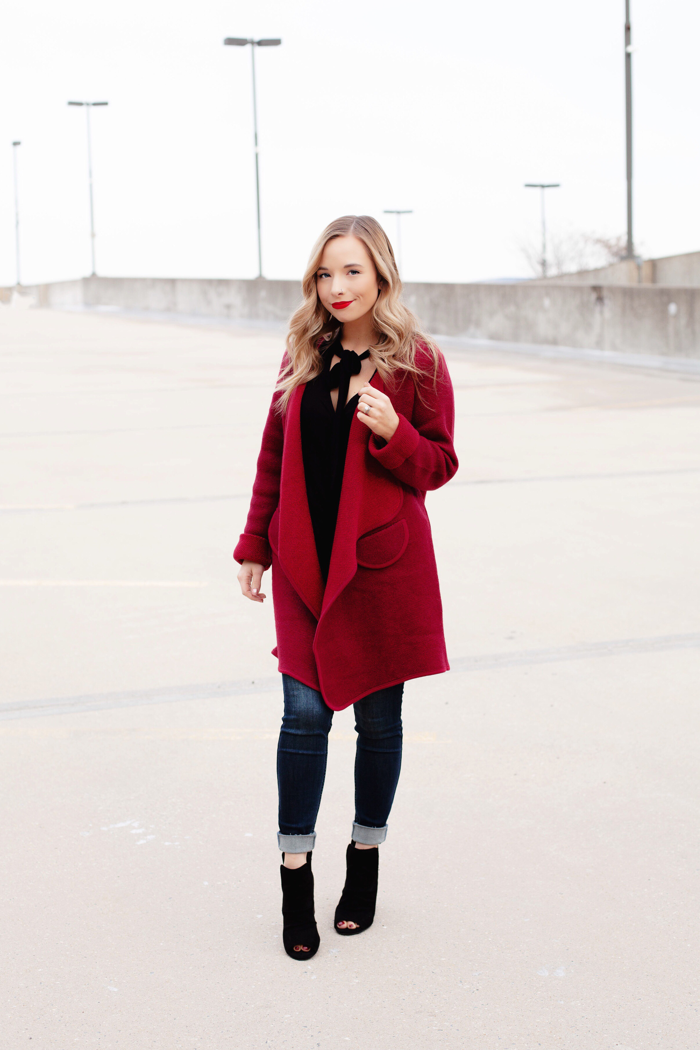 Wine Coat Outfit