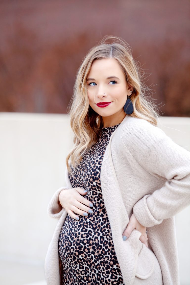 Leopard Print Dress Outfit For Fall - Coffee With Summer