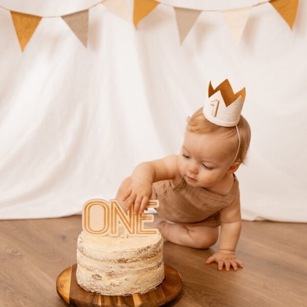 Neutral Baby Boy Smash Cake Photos – Jace is 1!